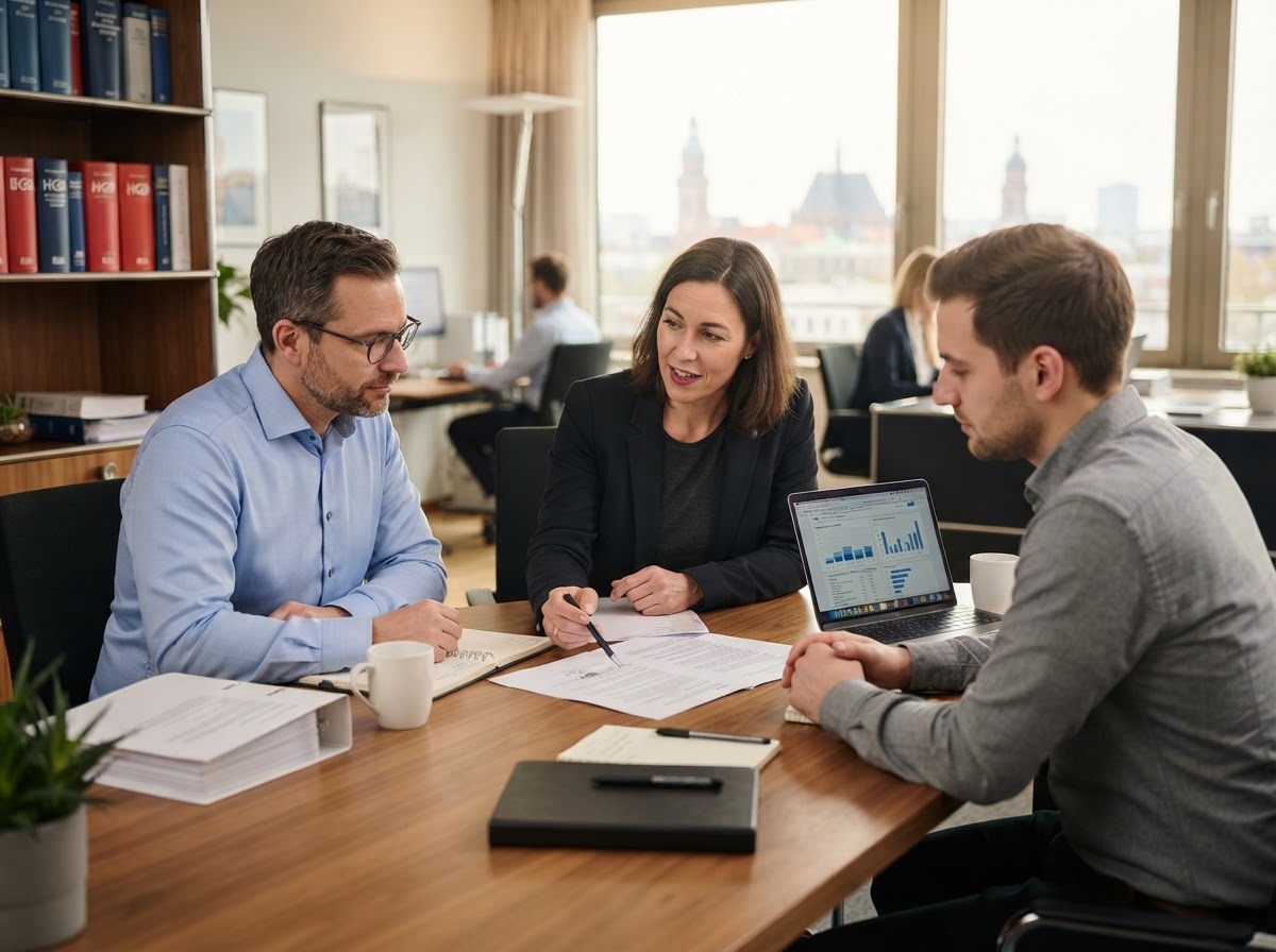 Legis Guardian Team bei der Analyse von Finanzdaten und Marktmodellen